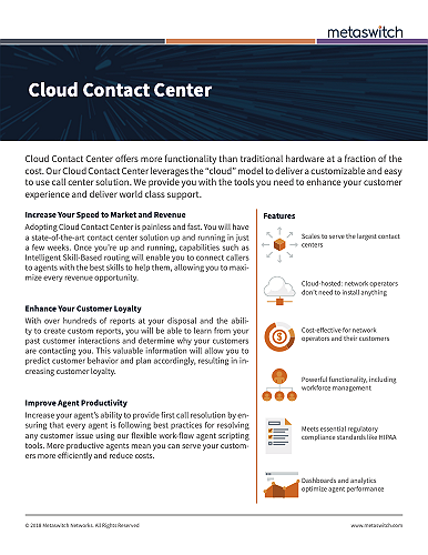 Cloud Contact Center Datasheet